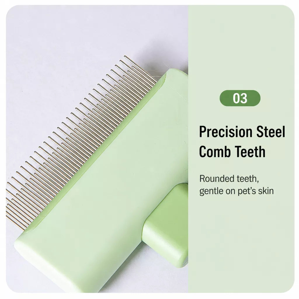 Self-Cleaning Deshedding Comb for Cats & Dogs