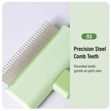 Self-Cleaning Deshedding Comb for Cats & Dogs