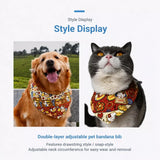 Adjustable Pet Bandana Bib for Dogs and Cats