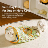 Foldable Oxford Cloth Cat Tunnel Toy with Crinkle Sound
