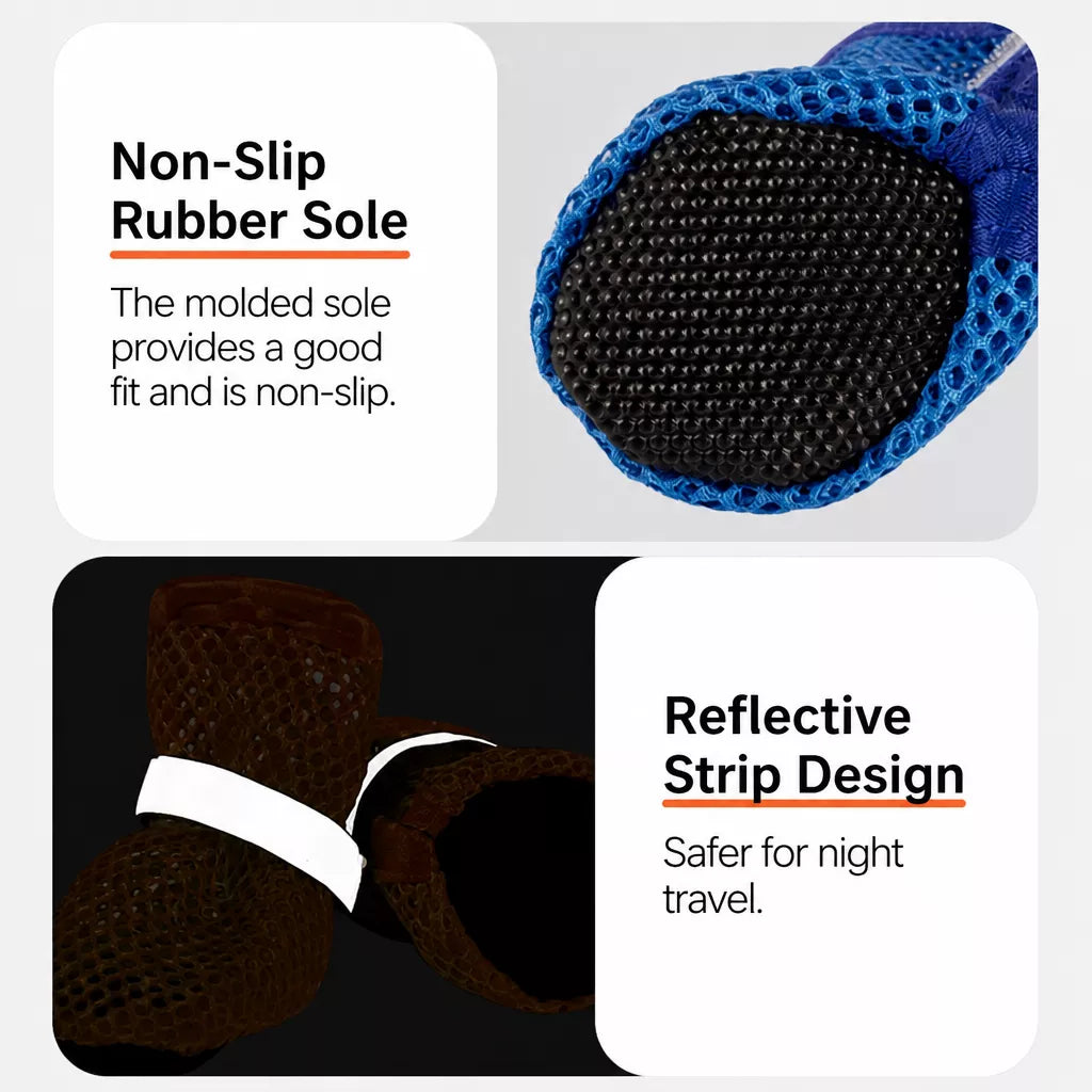 Dog Booties with Soft, Non-Slip Soles