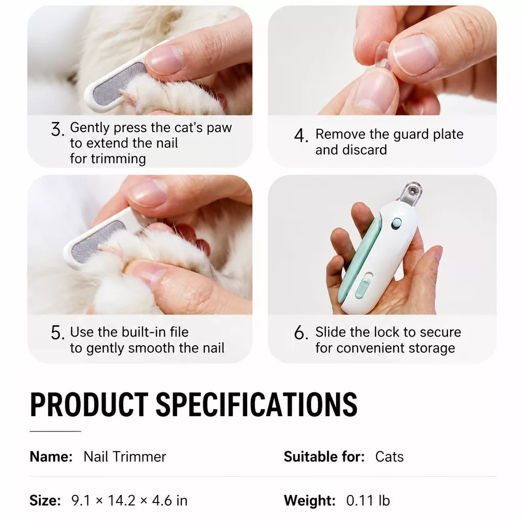 Adjustable-Opening Cat Nail Clipper
