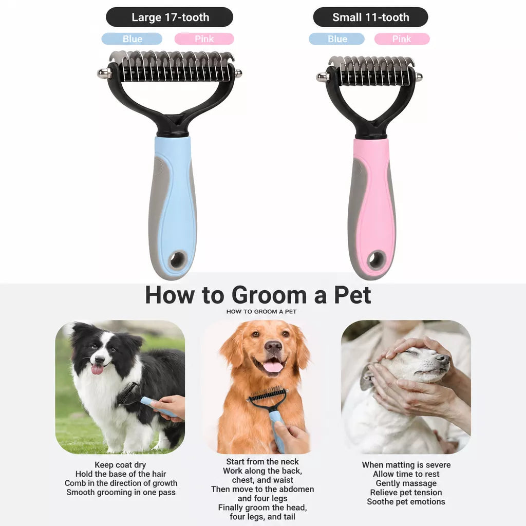 Undercoat Deshedding Comb for Dogs and Cats