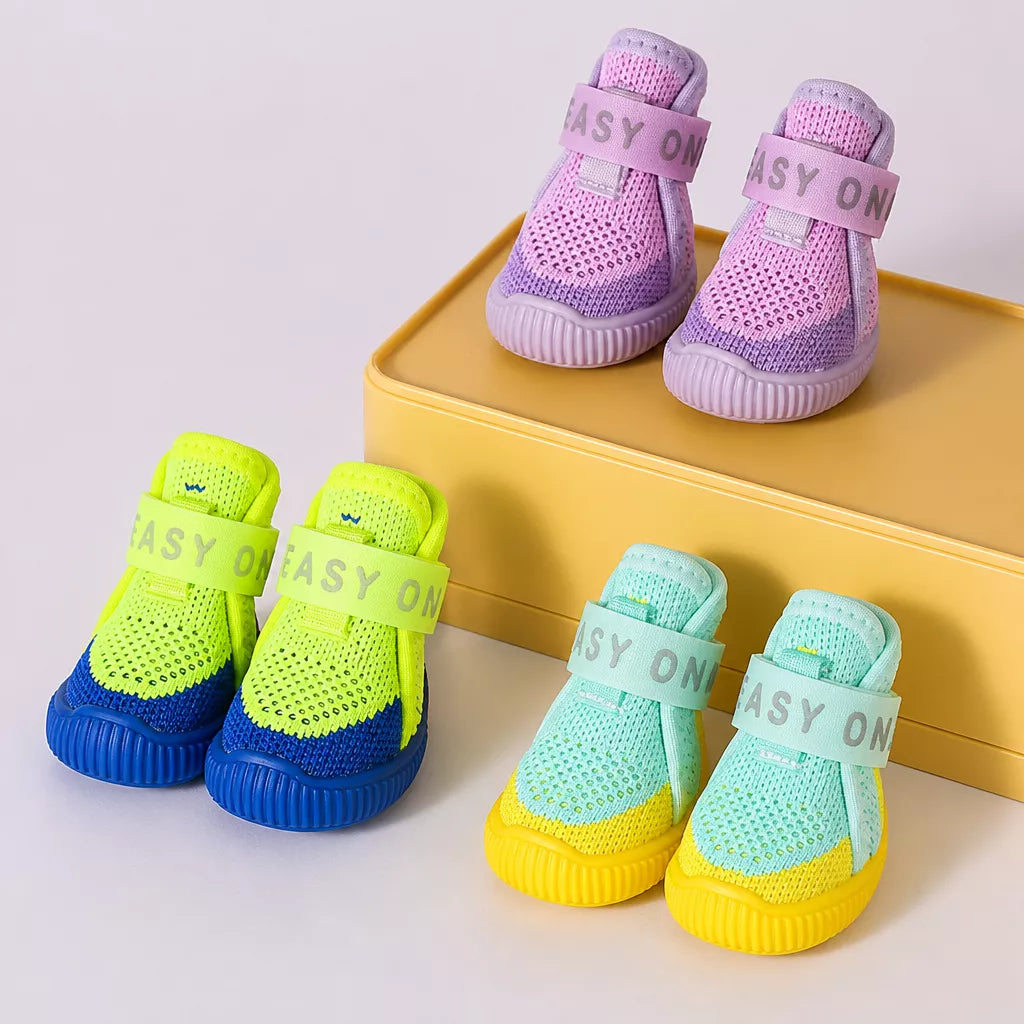 Nylon Knit Dog Shoes with Hook-and-Loop Closures