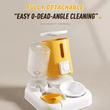 Automatic Pet Feeder with Dual Food and Water Bowls