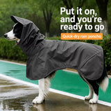 Four-Leg Rain Jacket for Medium to Large Dogs