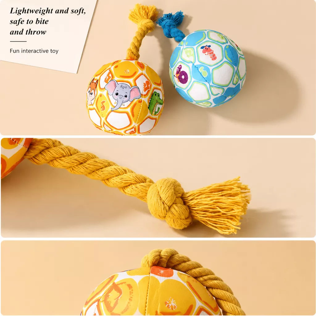 Unicorn Plush Squeaky Ball Toy for Small Dogs, 3.9-Inch