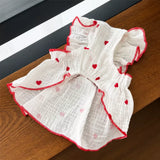 Lightweight Cotton Pet Dress for Small Dogs and Cats