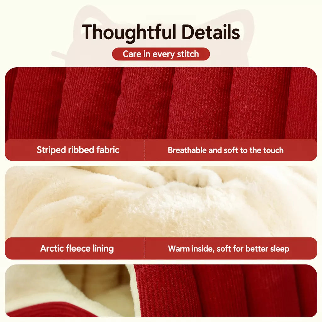 Semi-Enclosed EPE Foam Pet Bed with Snap-Button Design
