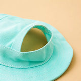 Adjustable Cotton Pet Bucket Hat with Ear Openings