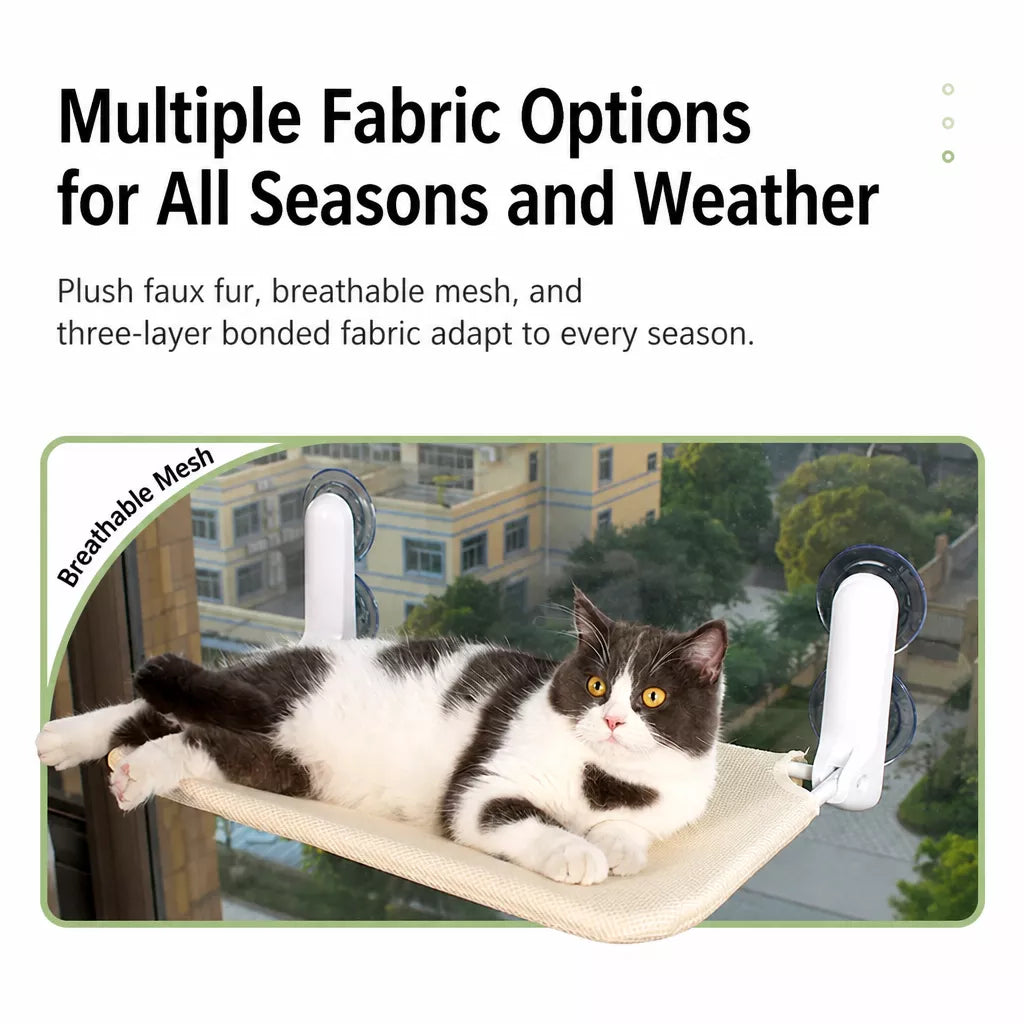 Cat Window Hammock with Suction Cup Mount