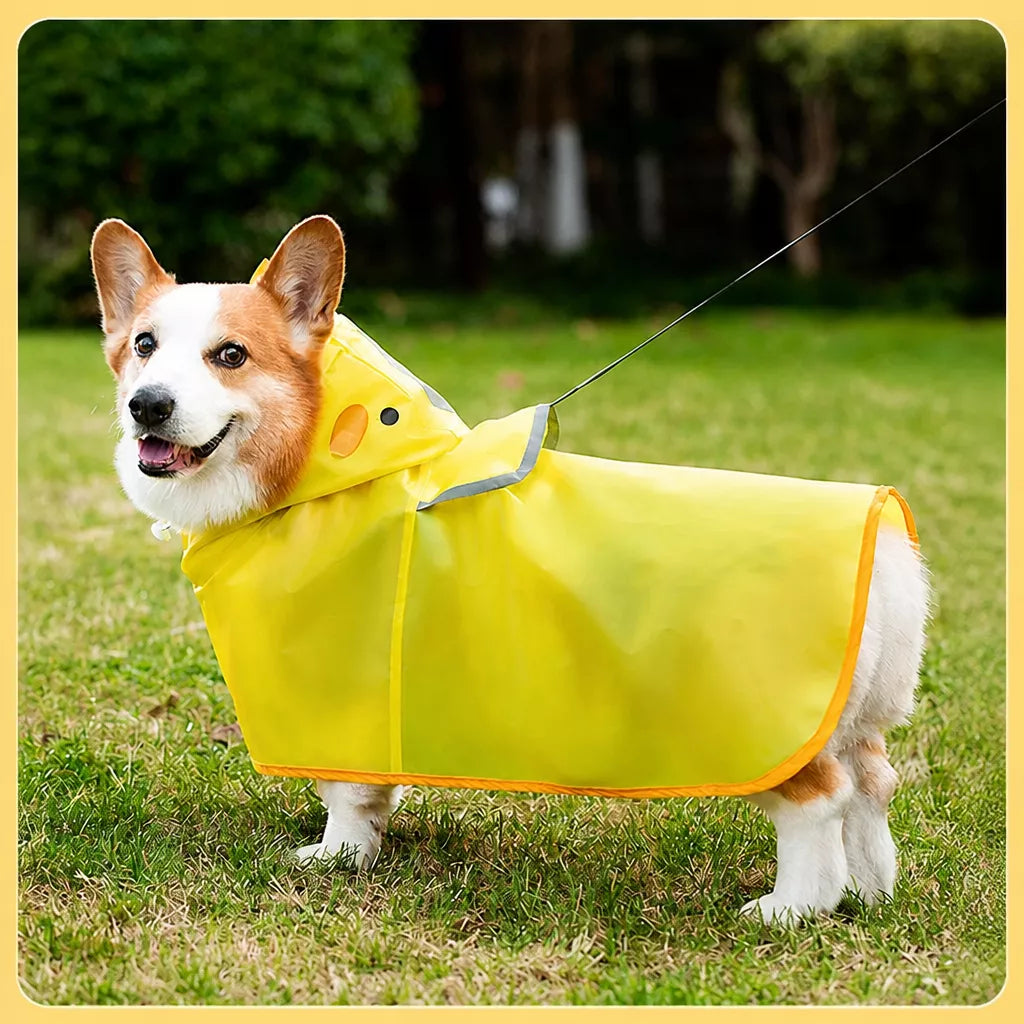 Dog Raincoat with Belly Coverage for Small to Medium Dogs