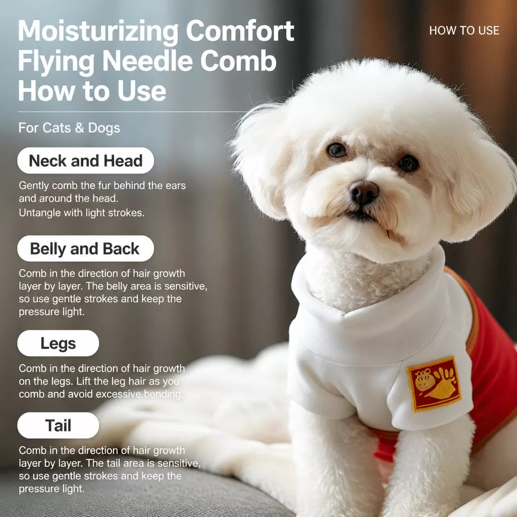 Cushioned Soft-Pin Slicker Brush for Dogs and Cats