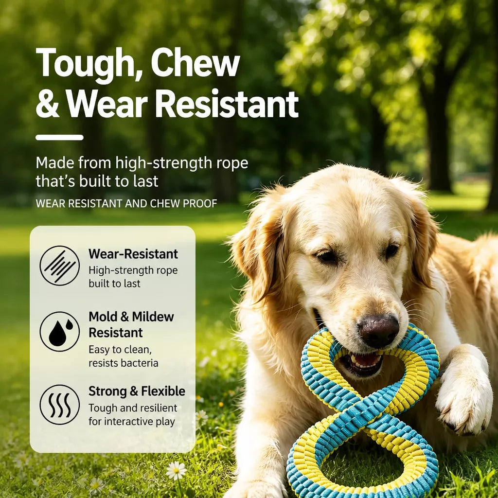 Knotted Polyester Rope Tug Toy for Dogs