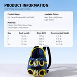 Pet Carrier Backpack for Cats and Dogs, Front or Back Carry