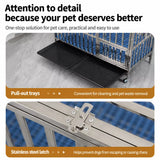 Stainless Steel Dog Crate with Tray