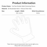 Double-Sided Pet Grooming Glove for Cats and Dogs