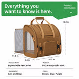 Expandable Cat Carrier Backpack with Ventilation