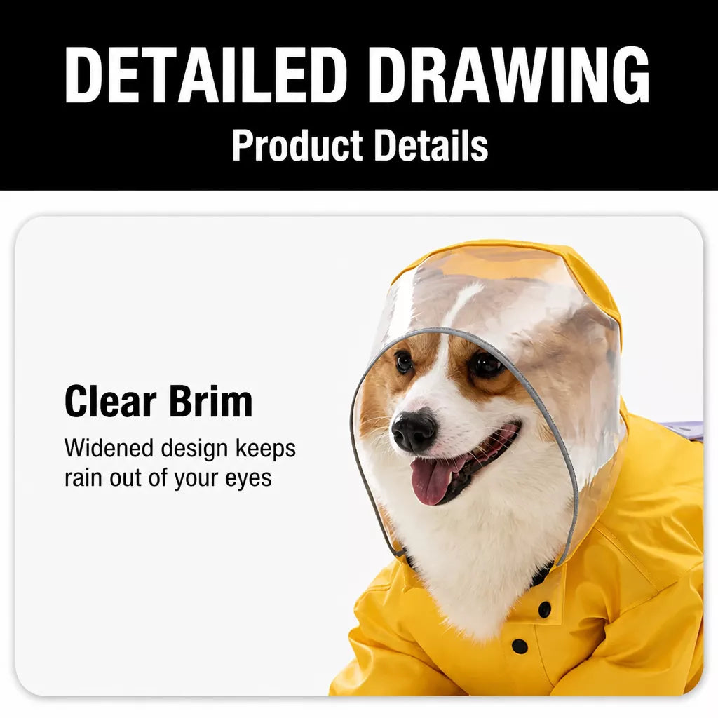 Dog Raincoat for Small to Medium Dogs