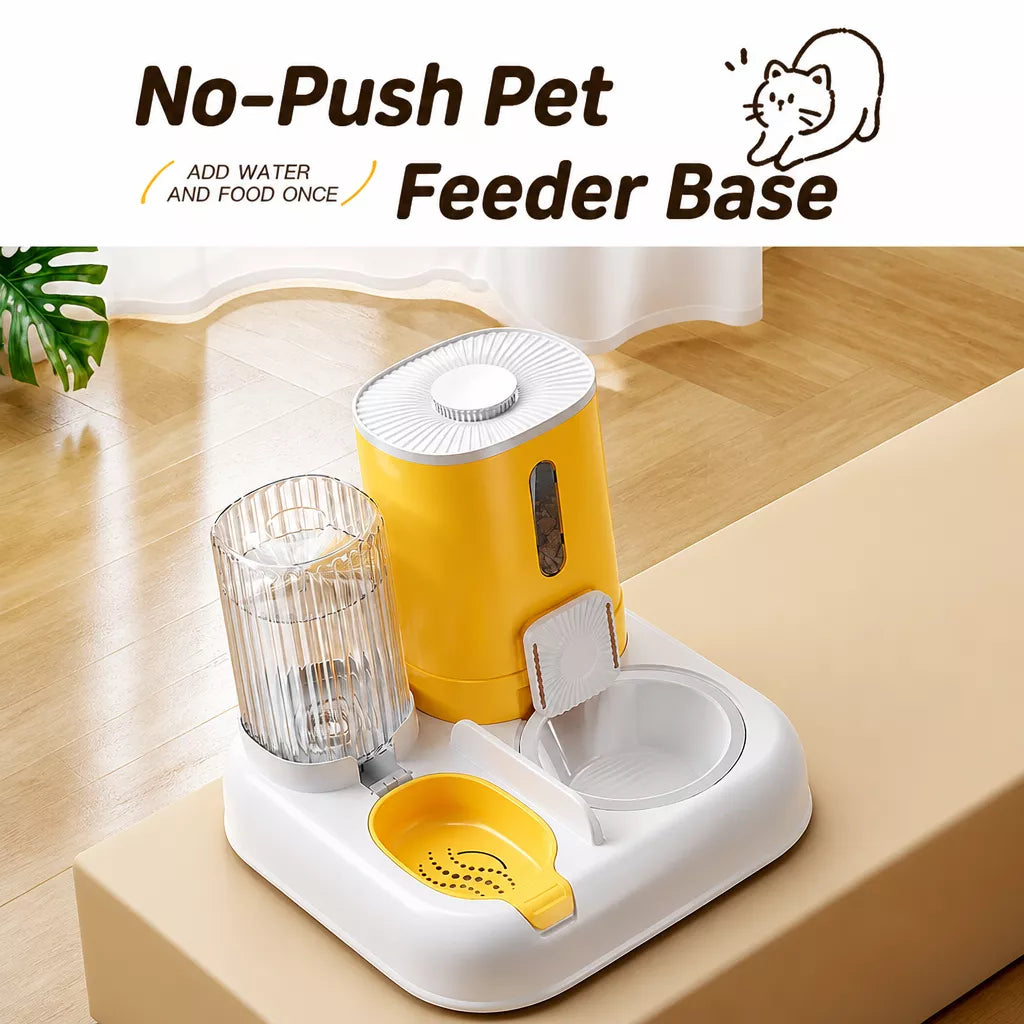 Automatic Pet Feeder with Dual Food and Water Bowls
