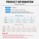 Disposable Dog Diapers for Male and Female Dogs