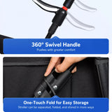 Foldable Pet Stroller with Removable Carrier and Tray