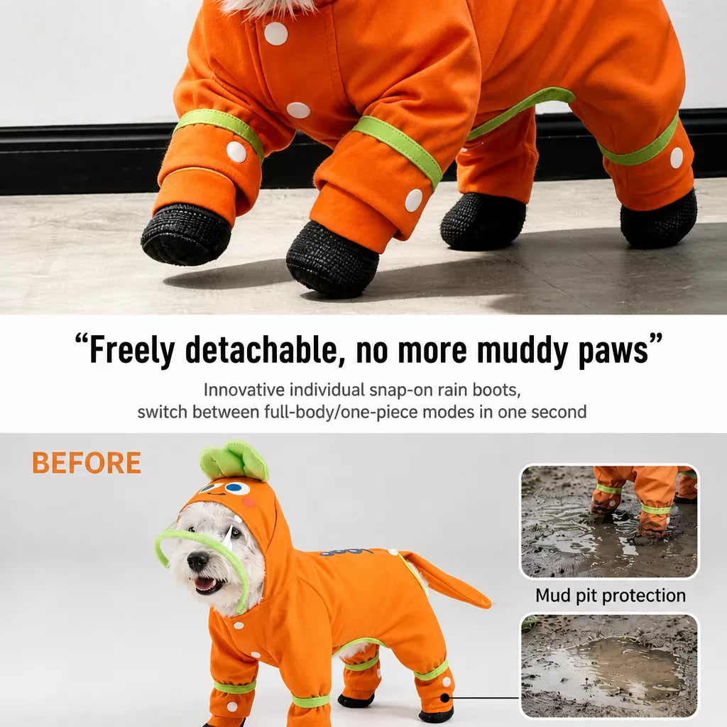 Waterproof Four-Leg Dog Raincoat