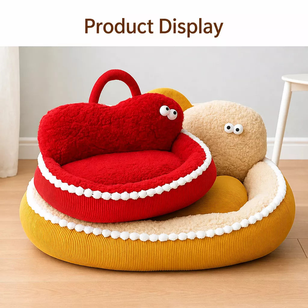 Semi-Enclosed Cat & Dog Bed with Removable, Washable Design