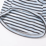 Striped Polo-Style Harness Vest for Small Dogs