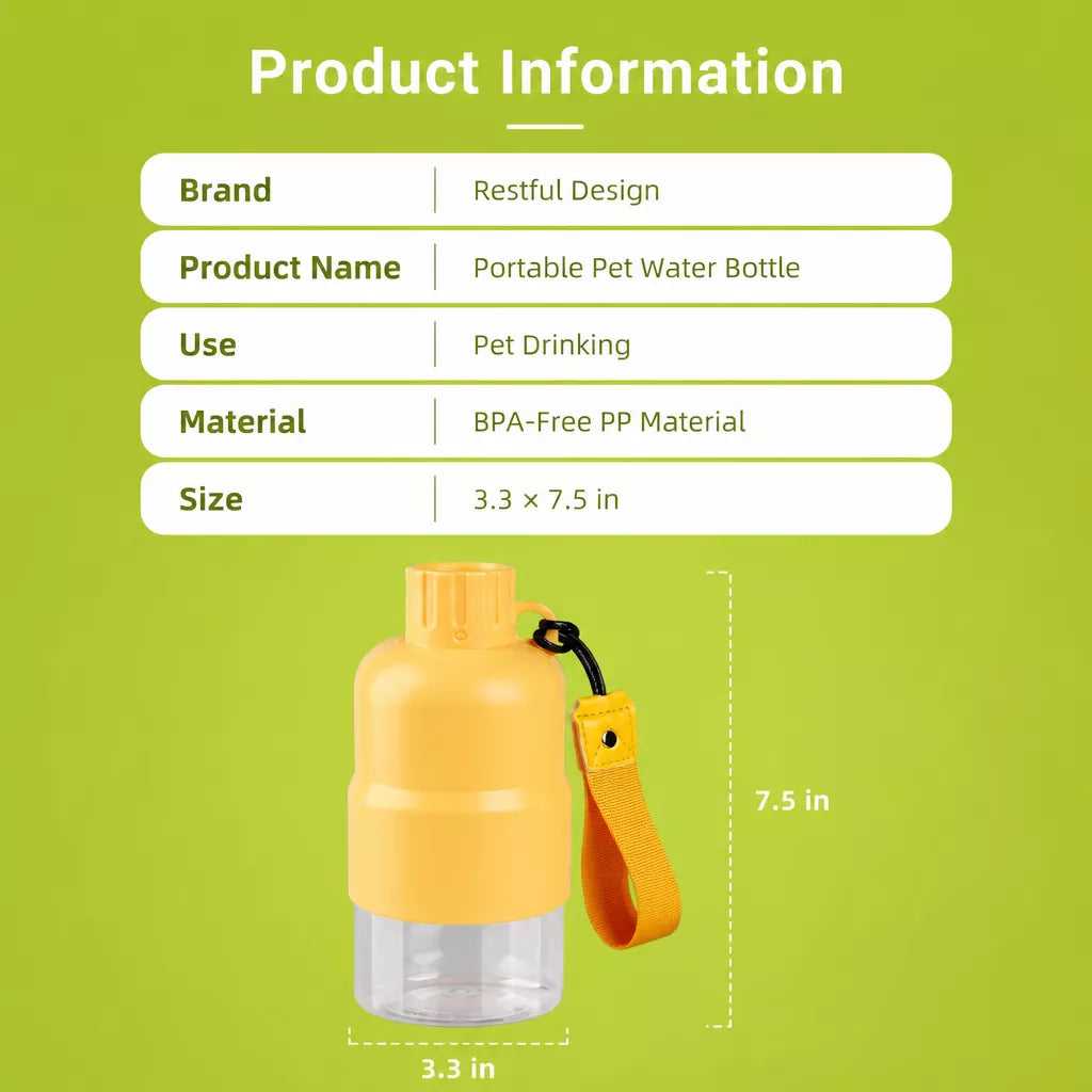 Portable Foldable Dog Water Bottle for Walks and Travel