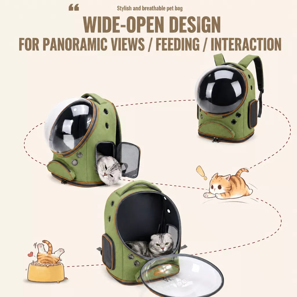 Pet Carrier Backpack with Panoramic Window