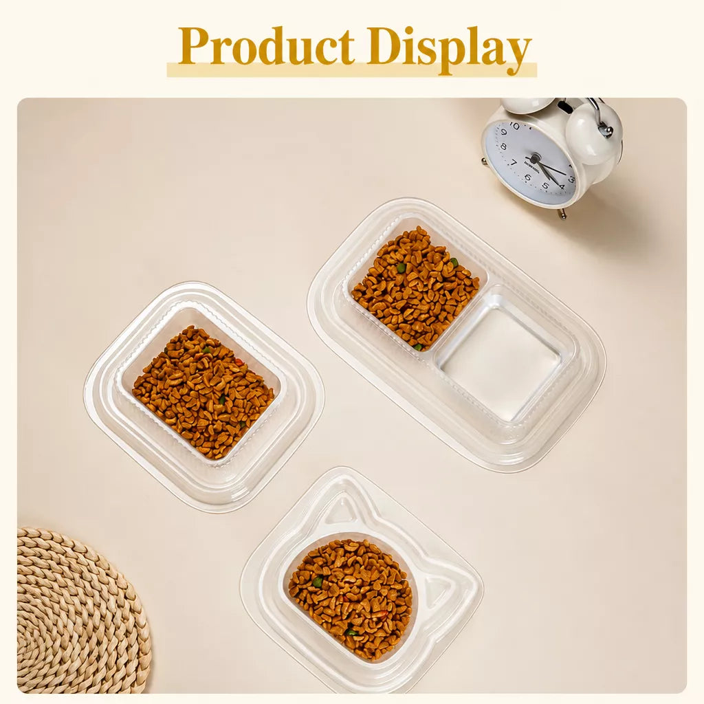 Disposable Cat Bowls for Food and Water, Single-Use Feeding Dishes