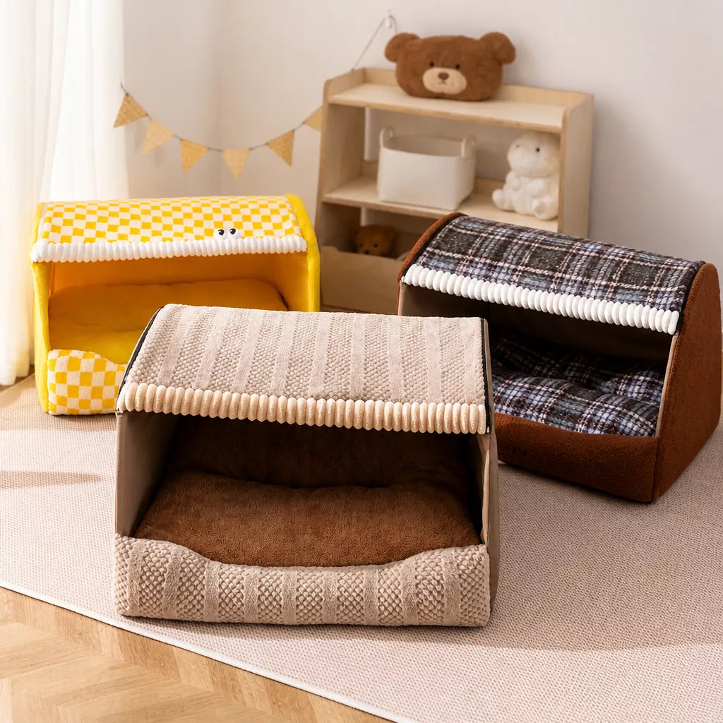 Covered Dog Bed