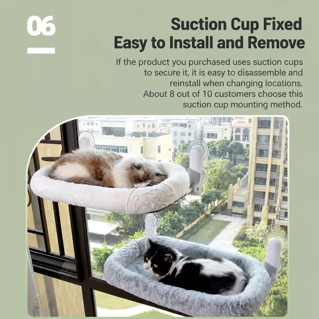 Cat Window Hammock with Suction Cup Mount
