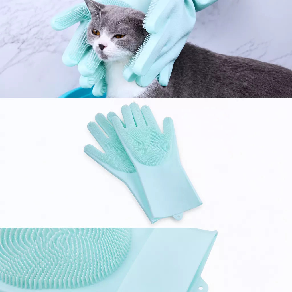 Pet Bathing Gloves for Dogs and Cats