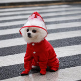 Four-Leg Waterproof Raincoat for Small Dogs