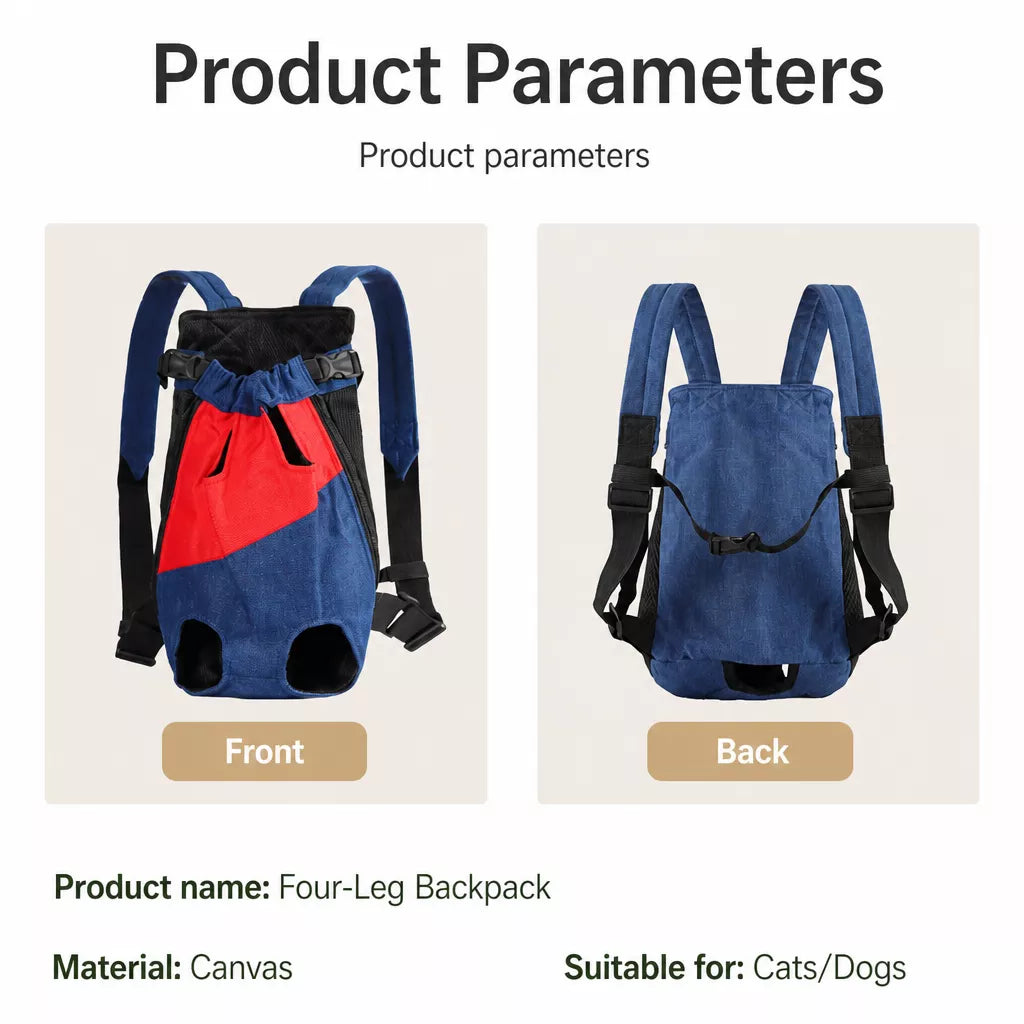 Front Carrier Backpack for Small Dogs and Cats