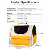 Large-Window Pet Carrier Backpack for Cats and Small Dogs