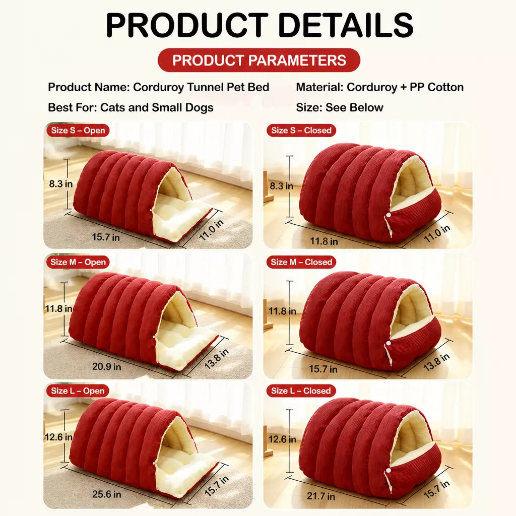 Semi-Enclosed EPE Foam Pet Bed with Snap-Button Design
