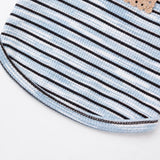 Striped Polo-Style Harness Vest for Small Dogs