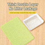 Double-Layer Cat Litter Mat with Cut-to-Fit Design