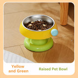 Pet Food & Water Bowl with Low-Profile Non-Slip Base