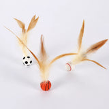 Cat Ball Toy with Feather Details