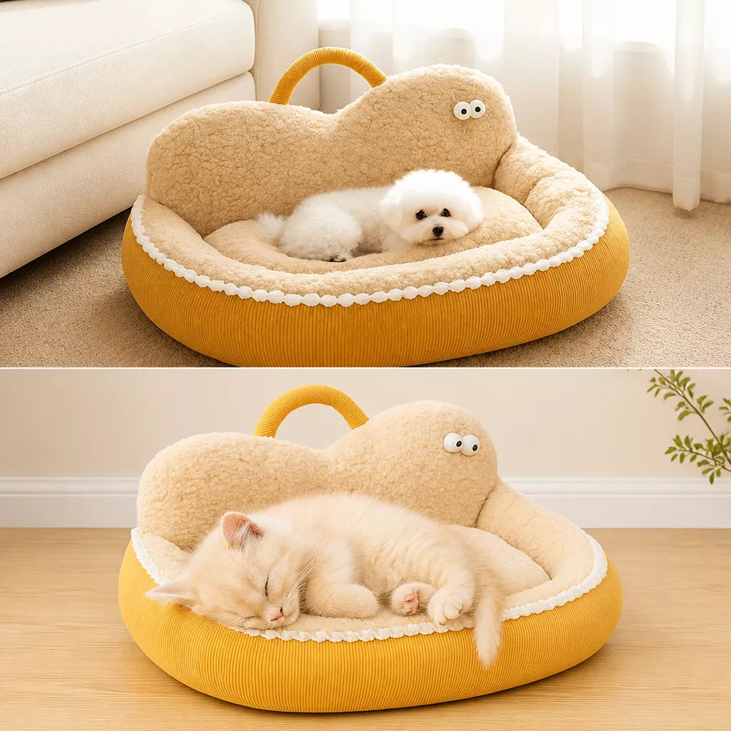 Semi-Enclosed Cat & Dog Bed with Removable, Washable Design