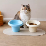 Wide-Opening Ceramic Pet Bowl for Cats and Dogs