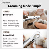 Stainless Steel Nail Clippers for Cats and Medium to Large Dogs