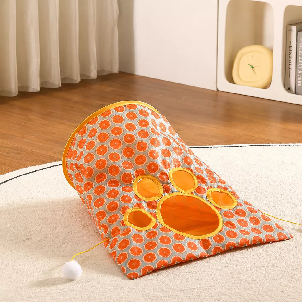 Foldable Oxford Cloth Cat Tunnel Toy with Crinkle Sound