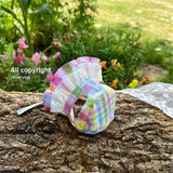 Plaid Color-Block Back-Closure Pet Shirt