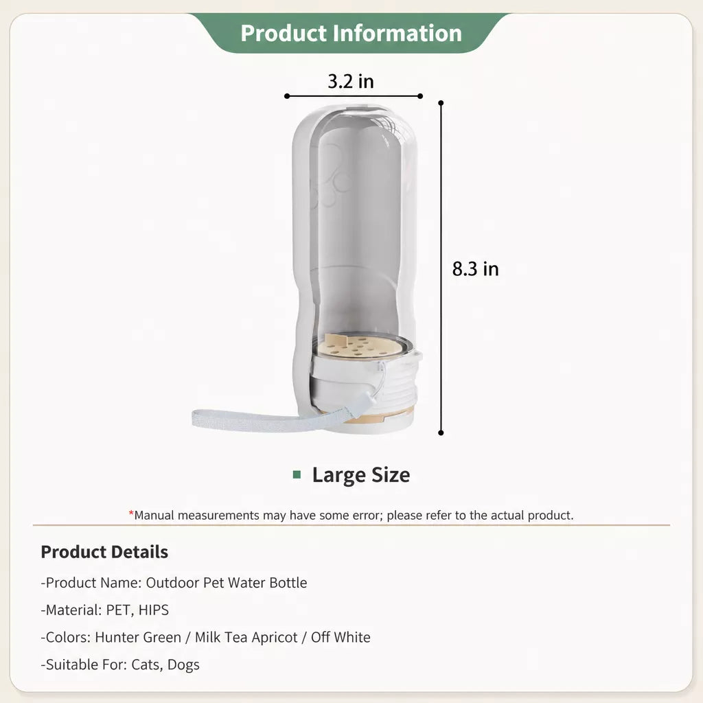 Portable Foldable Pet Water Bottle for Dogs & Cats