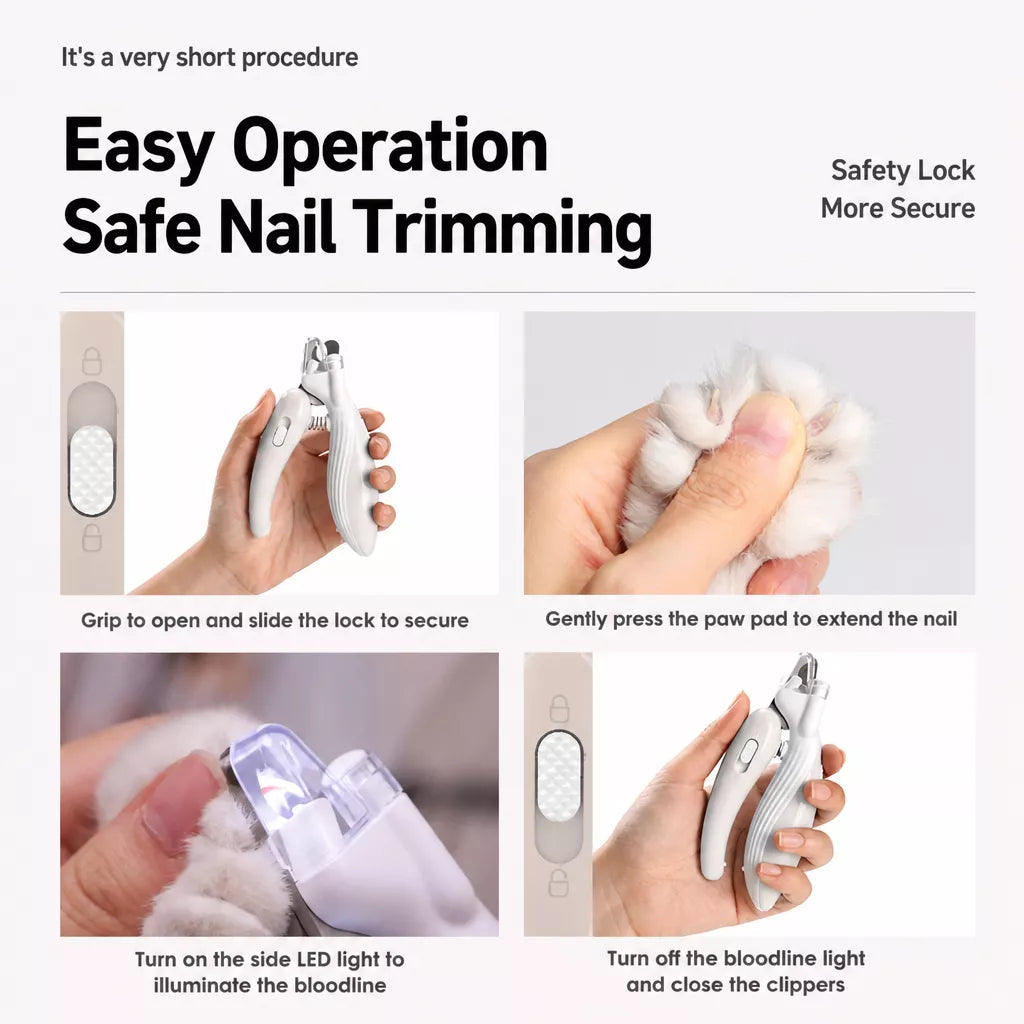 LED Pet Nail Clippers for Cats and Dogs